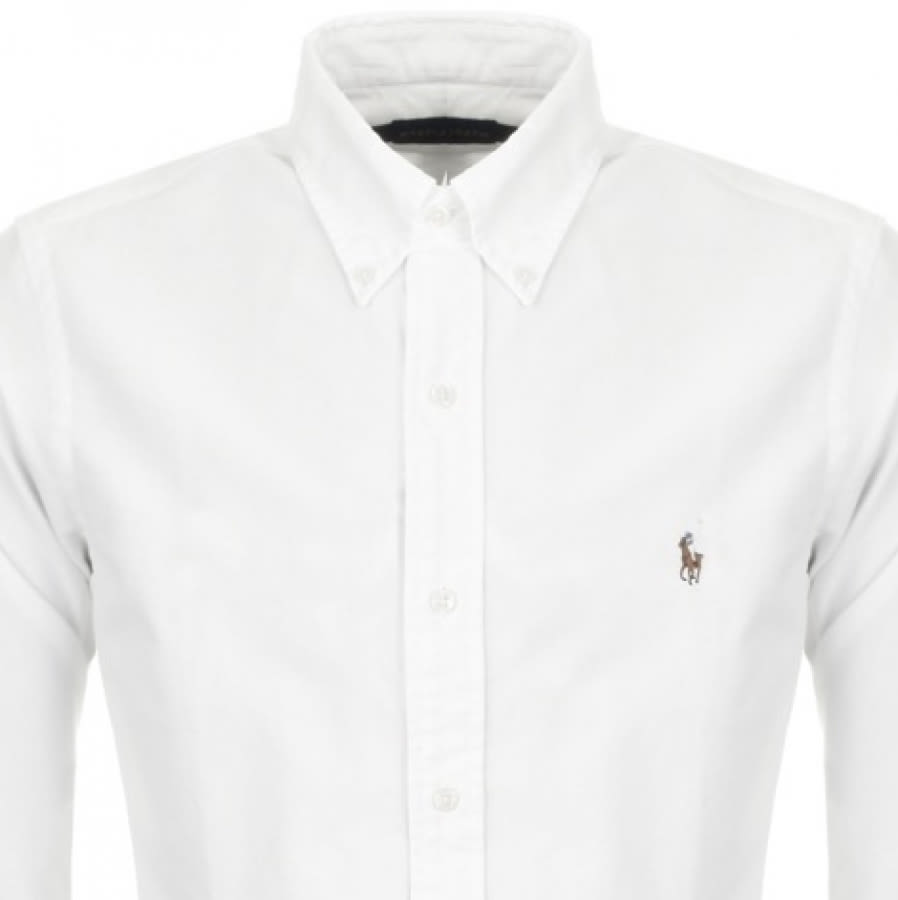 Alternative Image for ProductRalph Lauren Slim Fit Oxford Shirt White2